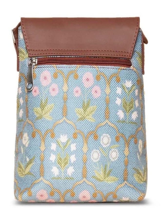 ZOUK Flap Sling Bag | Crossbody Bags for Women | Women's Handbags | Stylish | Vegan Leather Evening Bag | Travel & Office Use | Purse and Wallet | Jaipur Fresco Print - Image 5